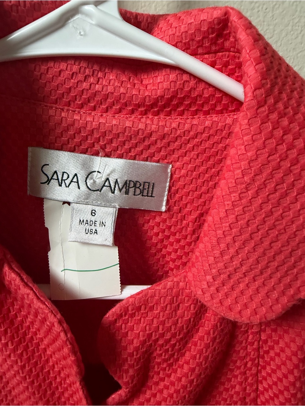 Susan Bristol Coral Textured Collar Dress - Picture 4 of 6
